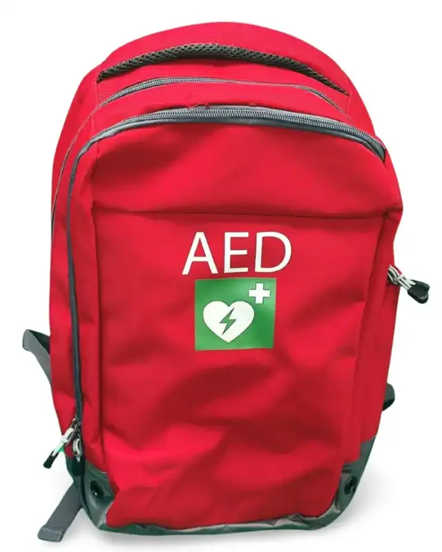 Red AED rucksack