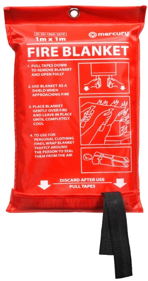 Fire Blanket Soft case 1m x 1m